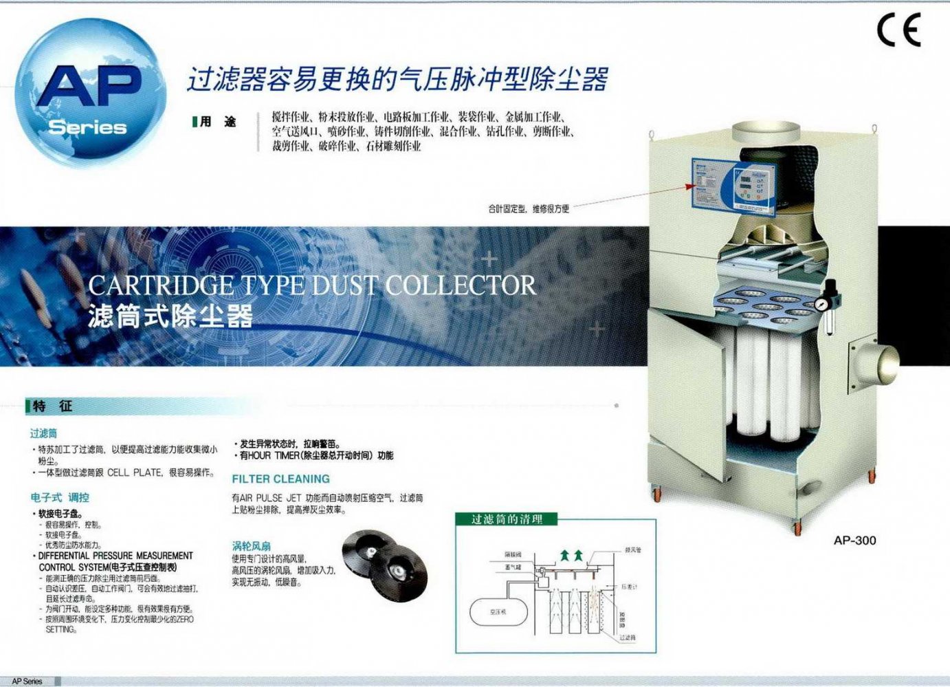 气压脉冲型滤筒式除尘器